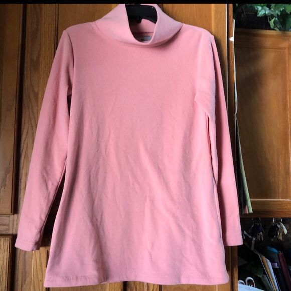 Dudley Stephens Turtleneck Fleece Pullover Sweater Pink - S - Picture 1 of 13